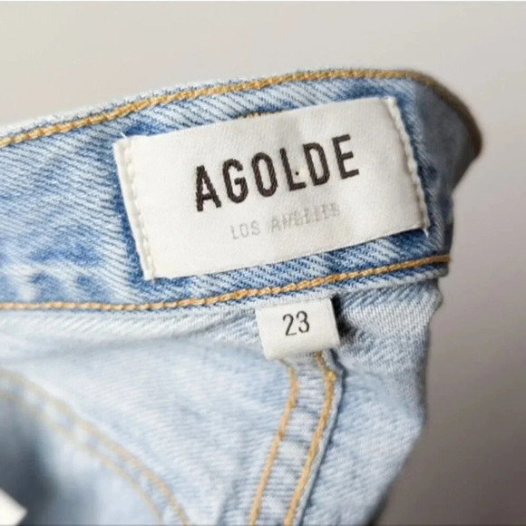 AGOLDE Criss Cross Upsized Jeans Straight Leg Suburbia Light Blue Aritzia 23 - Picture 10 of 11
